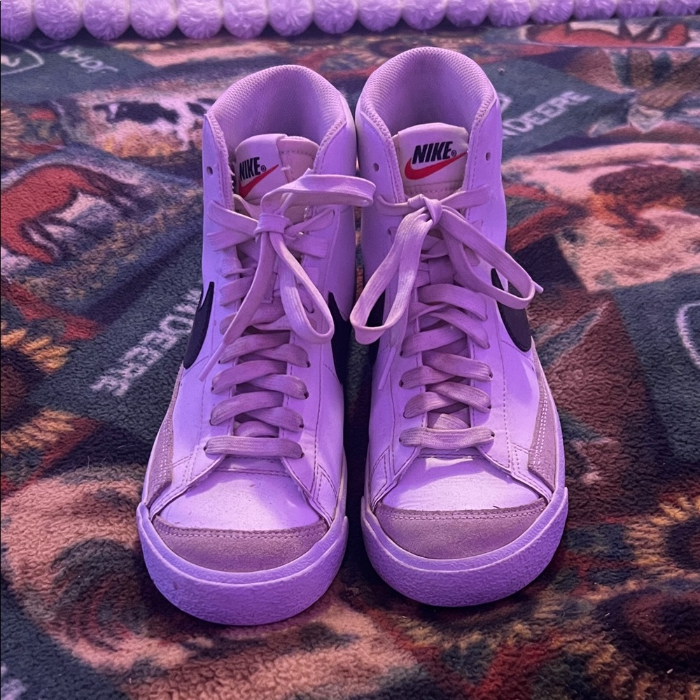 Nike Women's High-Top Sneakers - blue and White